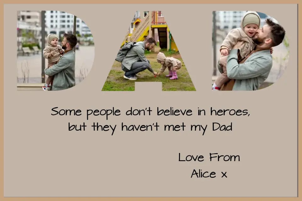 Dad Photo Upload Framed Print